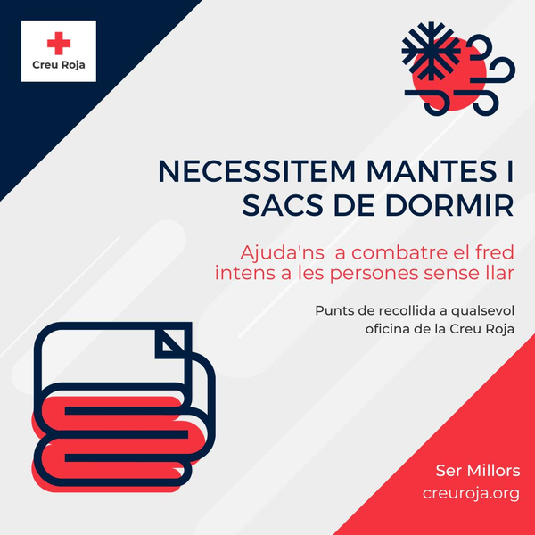 Donacions de mantes i sacs de dormir